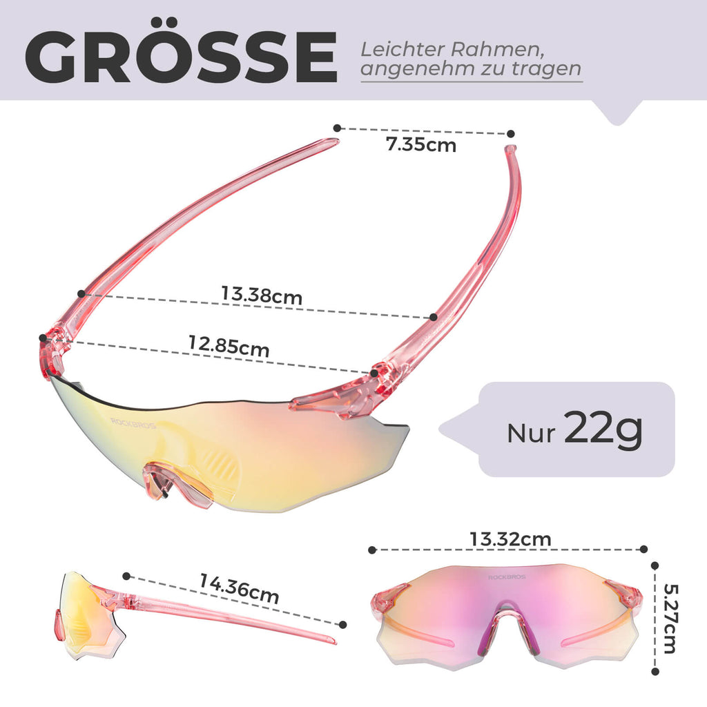 Fahrradbrille Selbsttönend UV400-Schutz Ohne Rahmen -SWIFT