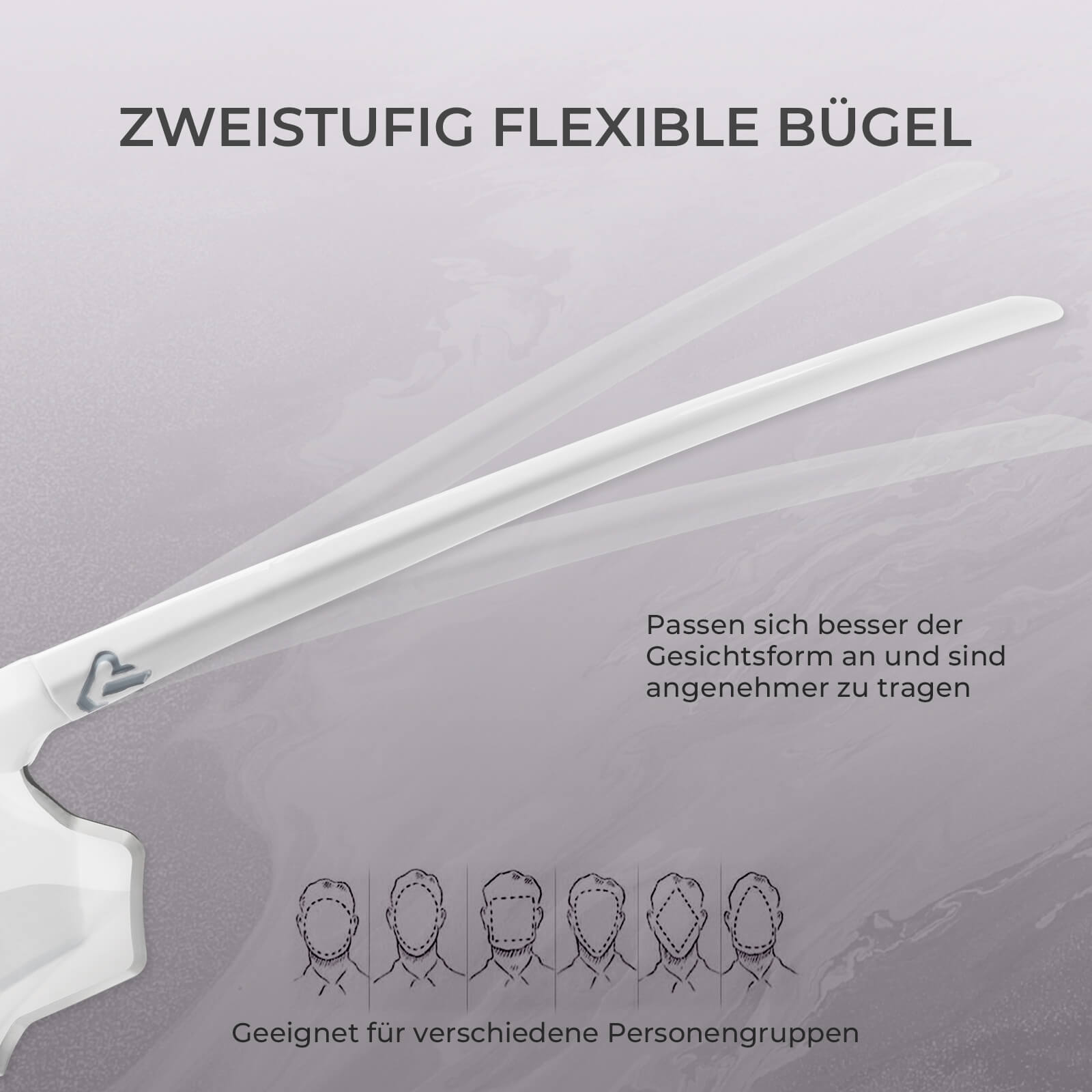 Fahrradbrille Selbsttönend UV400-Schutz Ohne Rahmen -SWIFT