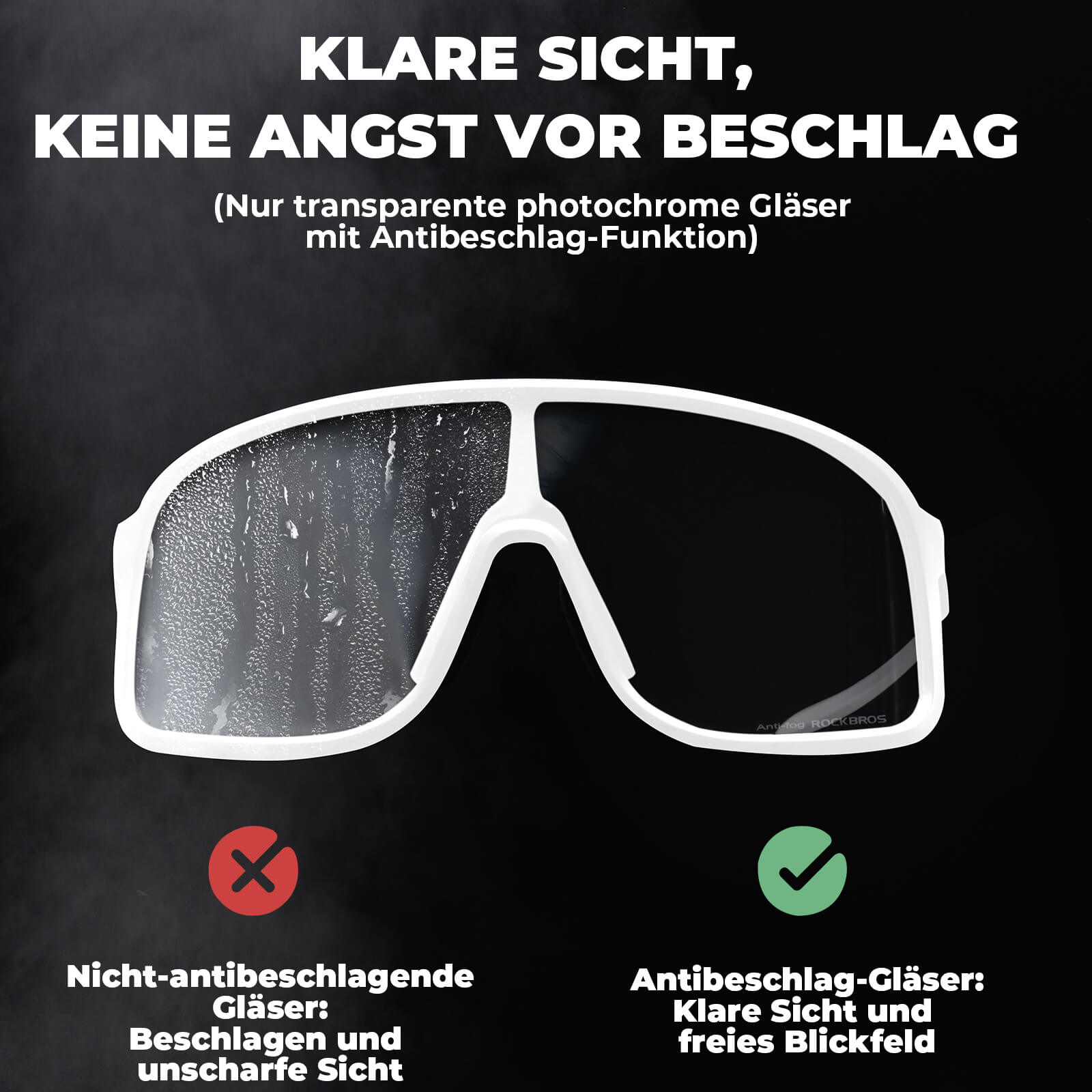 Anti-Beschlag Sonnenbrille Selbsttönend – SHOWDOW Serie