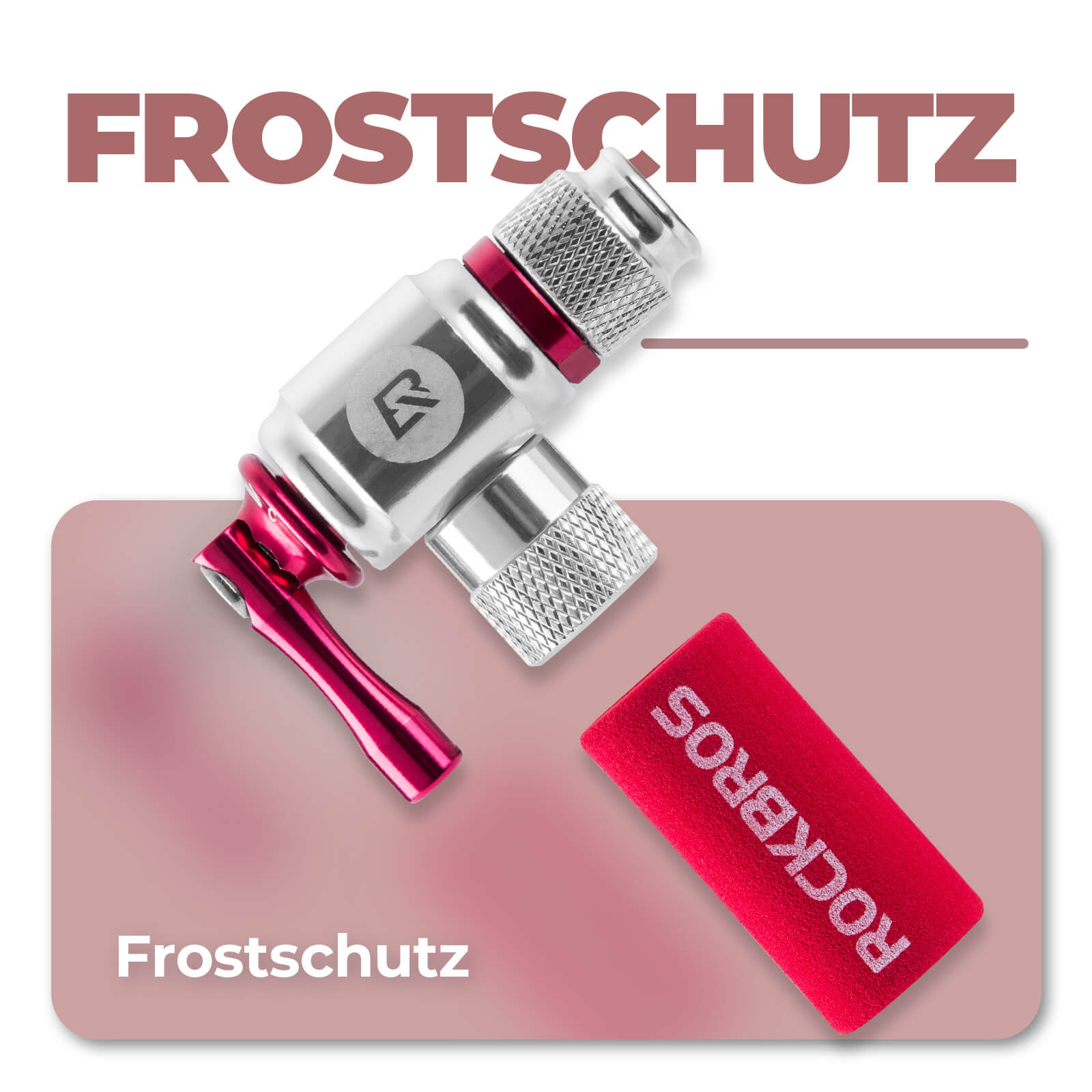 ROCKBROS Fahrradpumpe CO2 Inflator Fahrrad Minipumpe Presta & Schrader Ventil