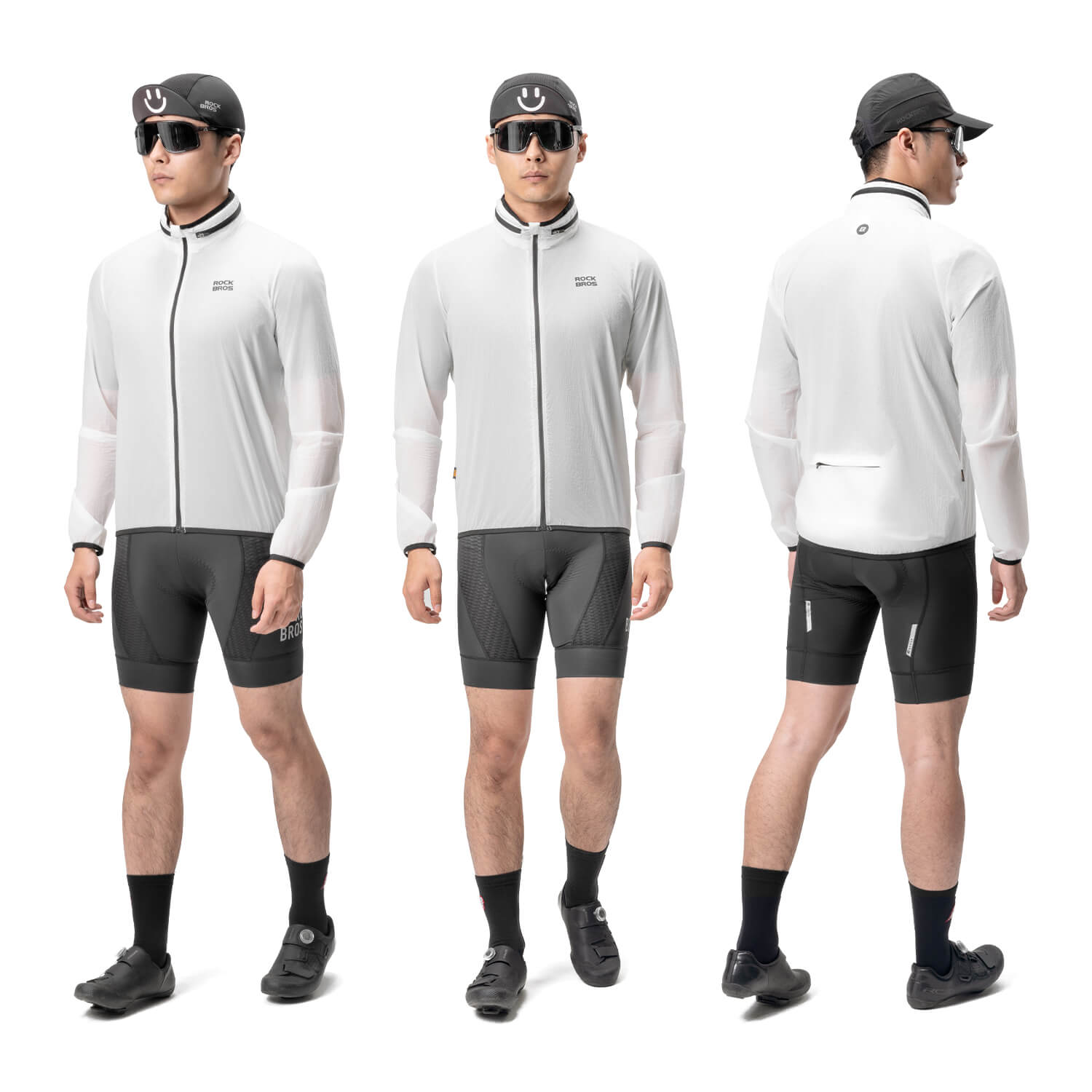 Leichte Fahrradjacke Nachleuchtend Faltbar Sommer Herren/Damen