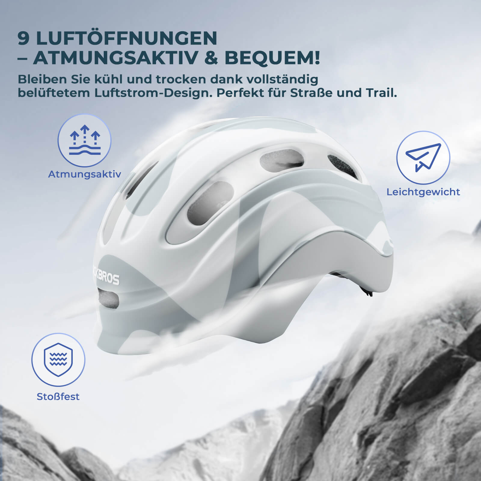 Kinderhelm Rücklicht-Kompatibel 54–58 cm 6–18 Jahre