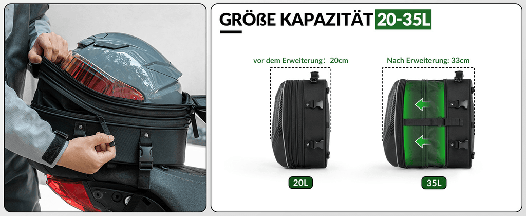 Motorradtasche Wasserdicht Gepäckträgertasche Hecktasche 20-35L
