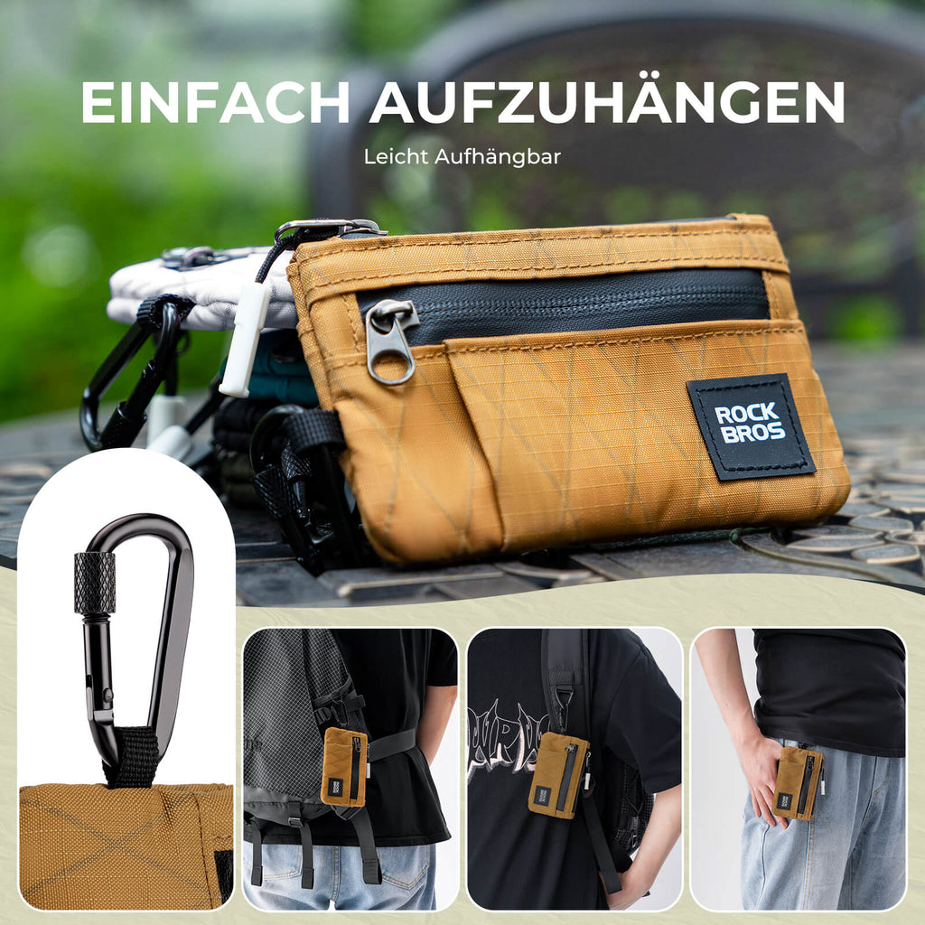 ROCKBROS Portemonnaie Geldbeutel Handytasche Tragbare mit Hängeschloss