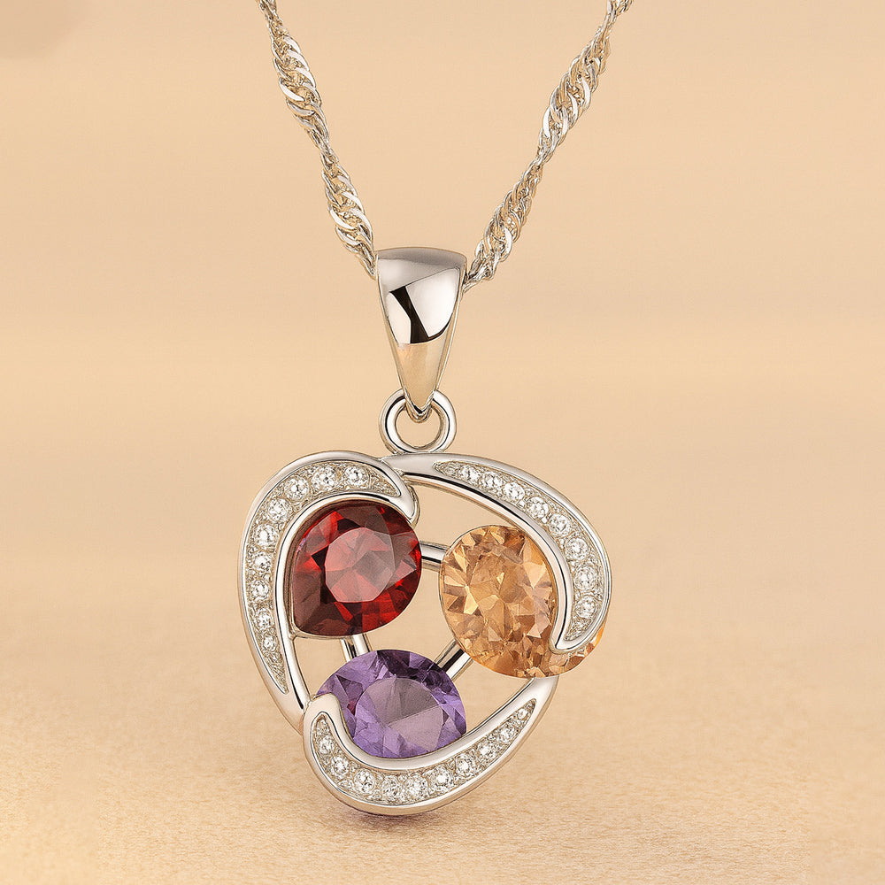 Schmuck Set aus 925er Sterling Silber, Rainbow Diamonds