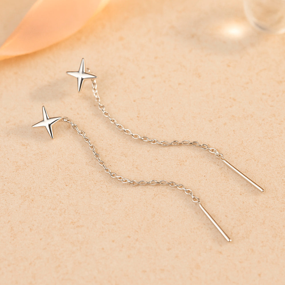 Ohrstecker aus 925er Sterling-Silber, Falling Star