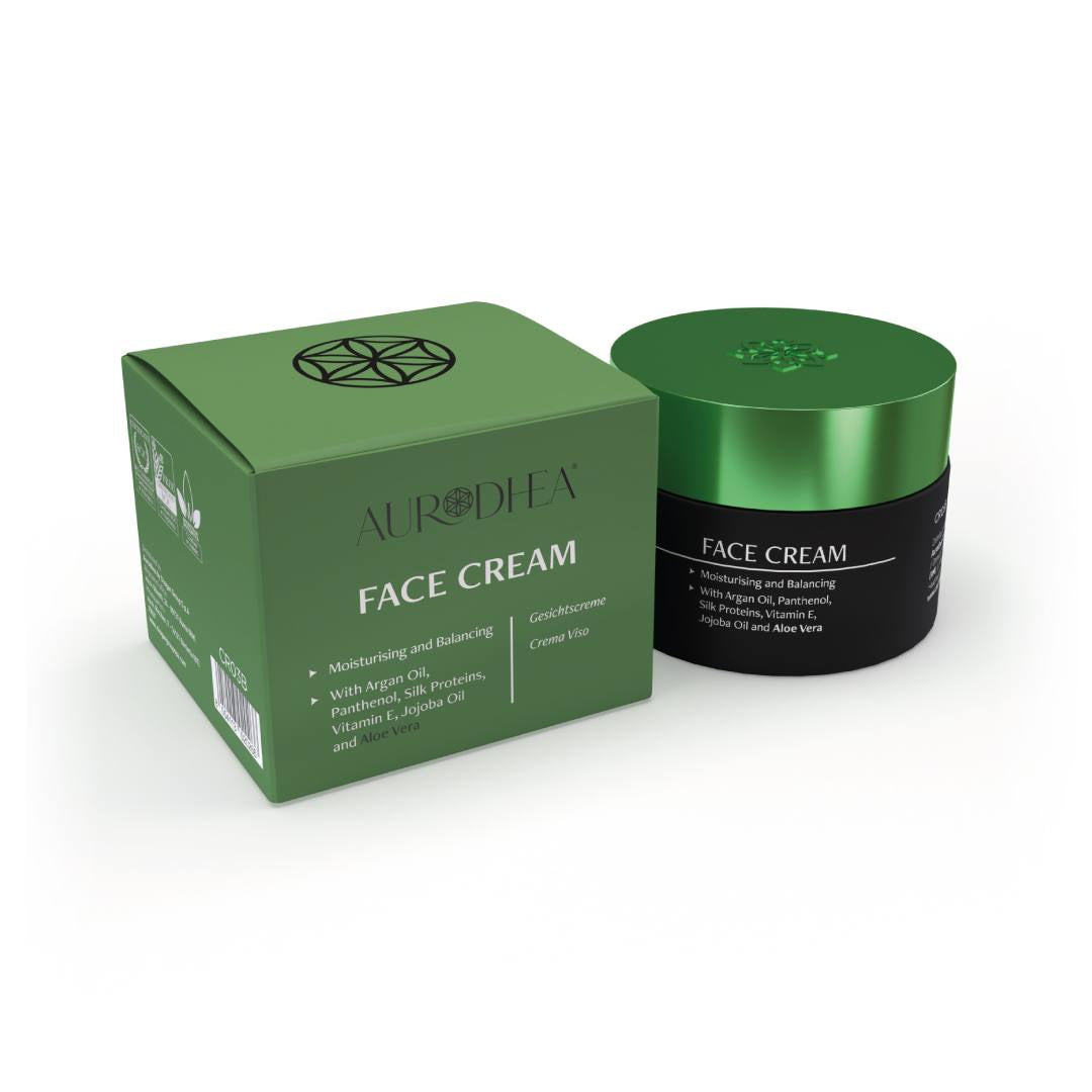 Aurodhea Tagescreme mit Aloe Vera Tiegel und Verpackung Feuchtigkeitspflege 50ml – EXCITELUXURY