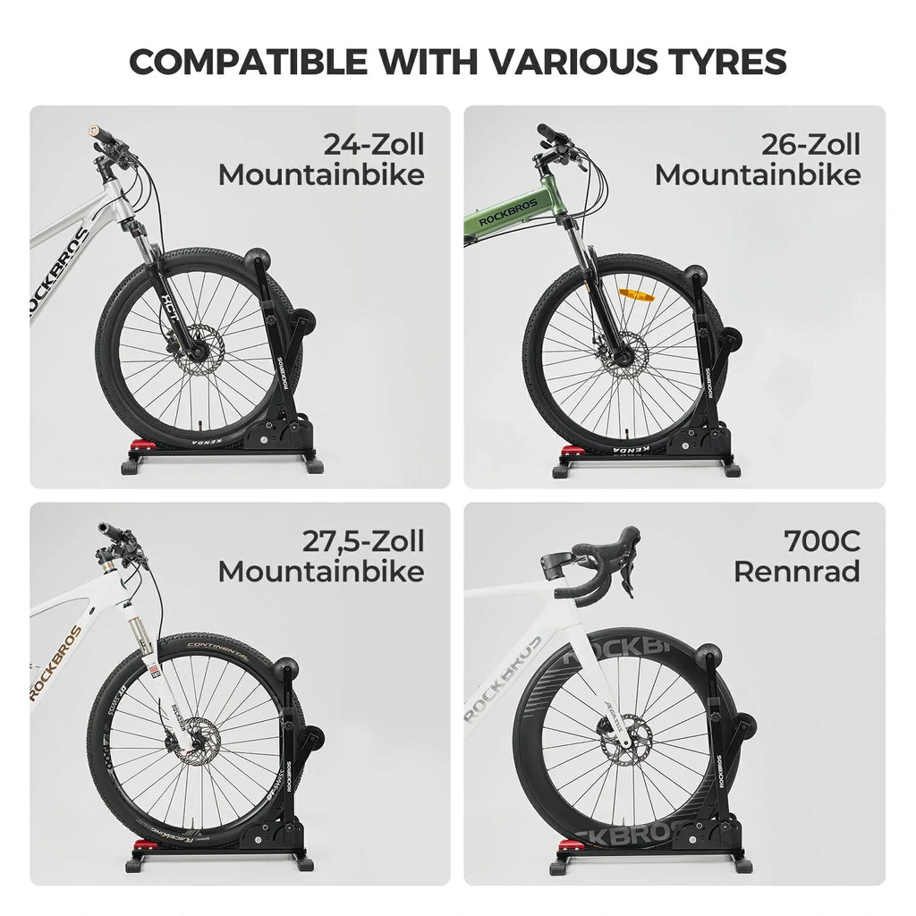 Fahrrad-Klappständer mit Doppelstreben aus Karbonstahl