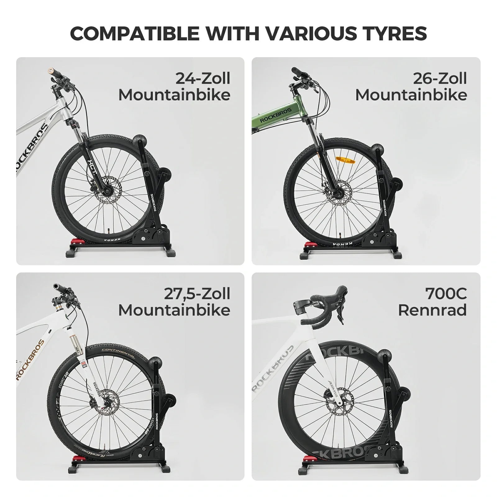 Fahrrad-Klappständer mit Doppelstreben aus Karbonstahl