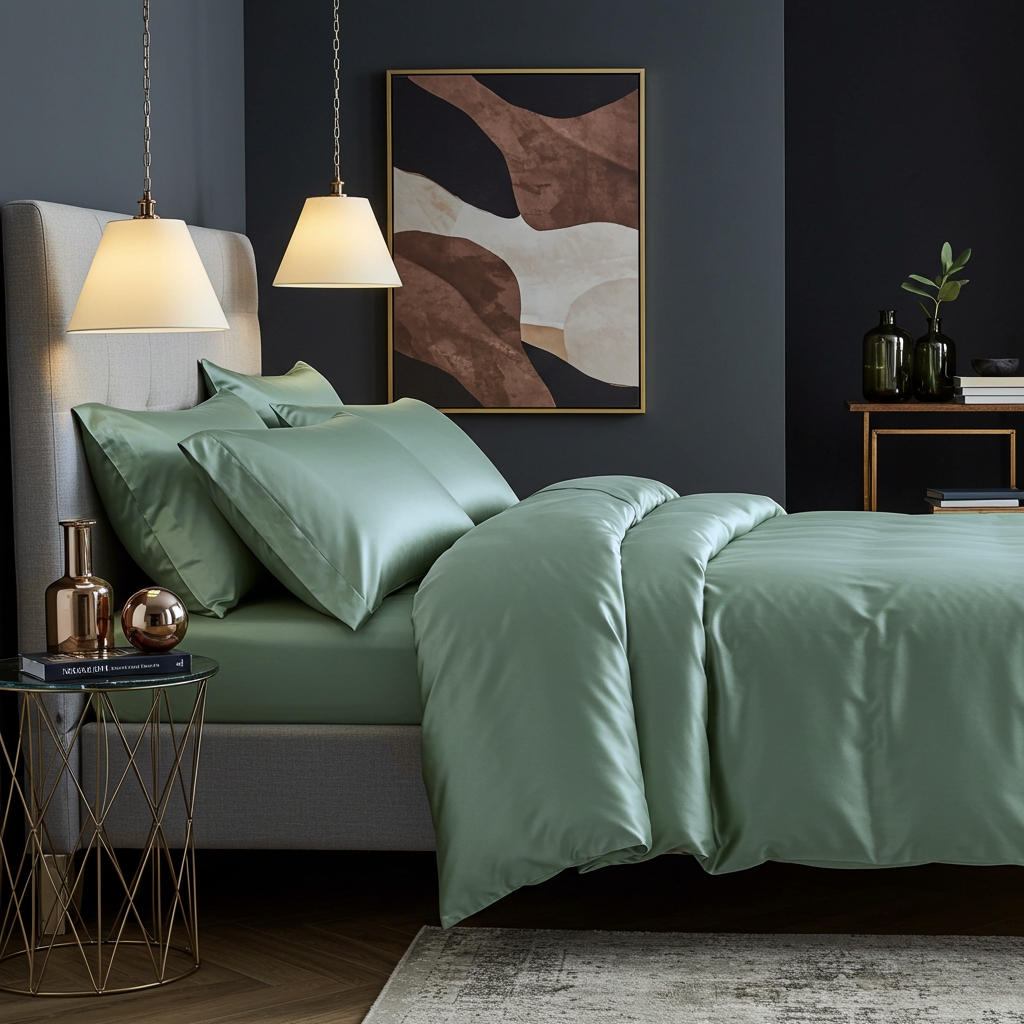 Charm Baumwolle Satin 2-Kissenbezug Set