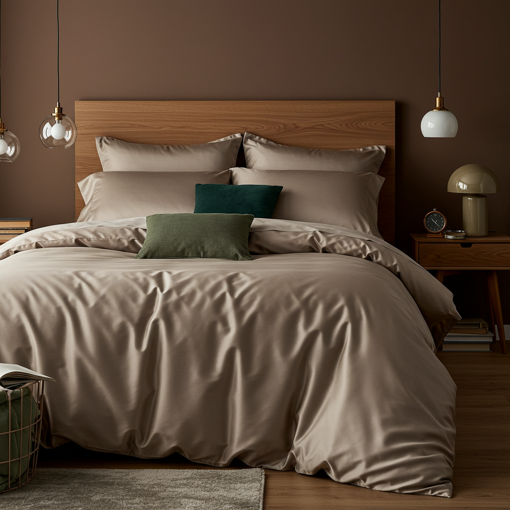 Luxe Baumwolle Satin Bettlaken