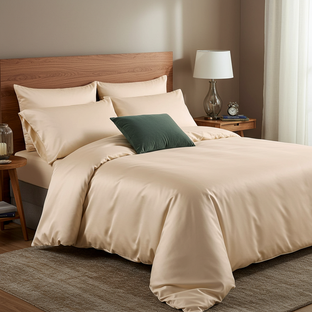 Luxe Baumwolle Satin Bettlaken