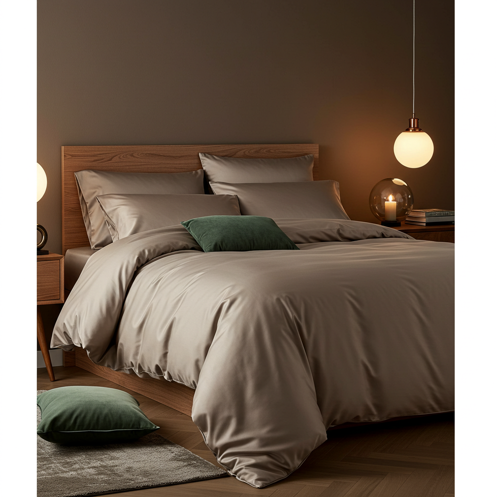 Luxe Baumwolle Satin 2-Kissenbezug Set