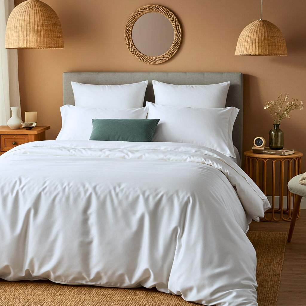 Luxe Baumwolle Satin 2-Kissenbezug Set