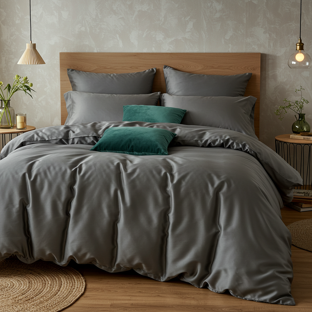 Luxe Baumwolle Satin 2-Kissenbezug Set