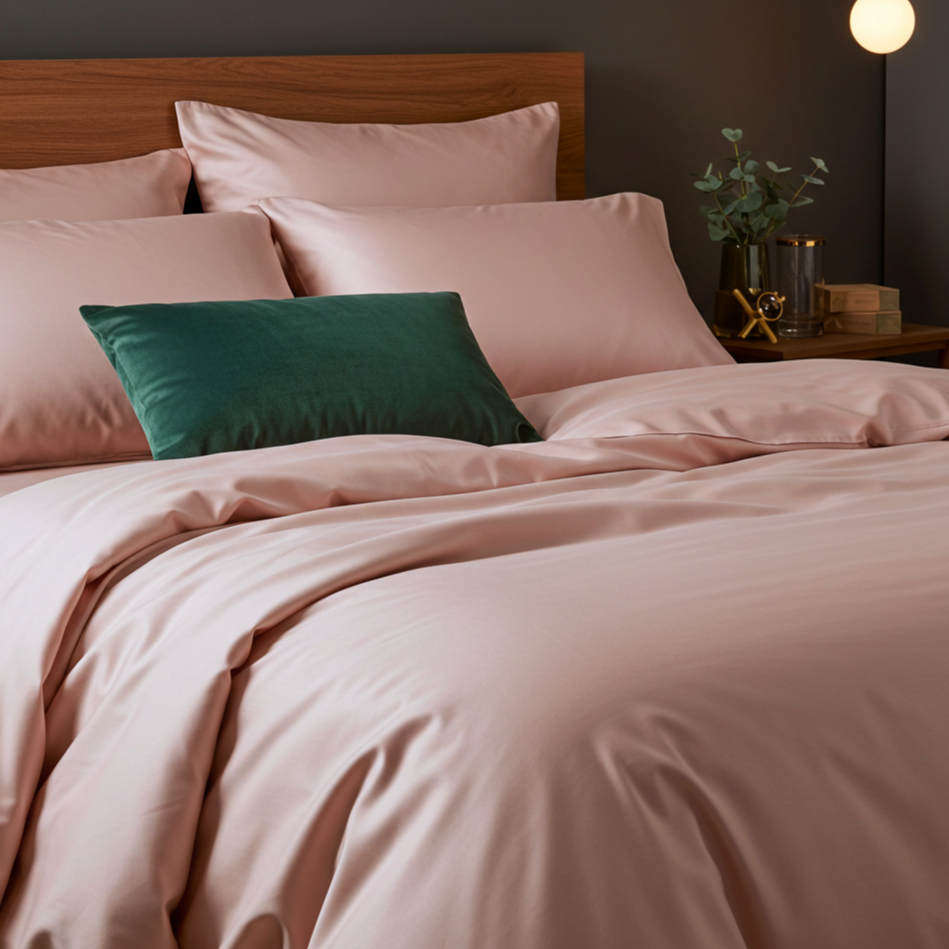 Luxe Baumwolle Satin 2-Kissenbezug Set