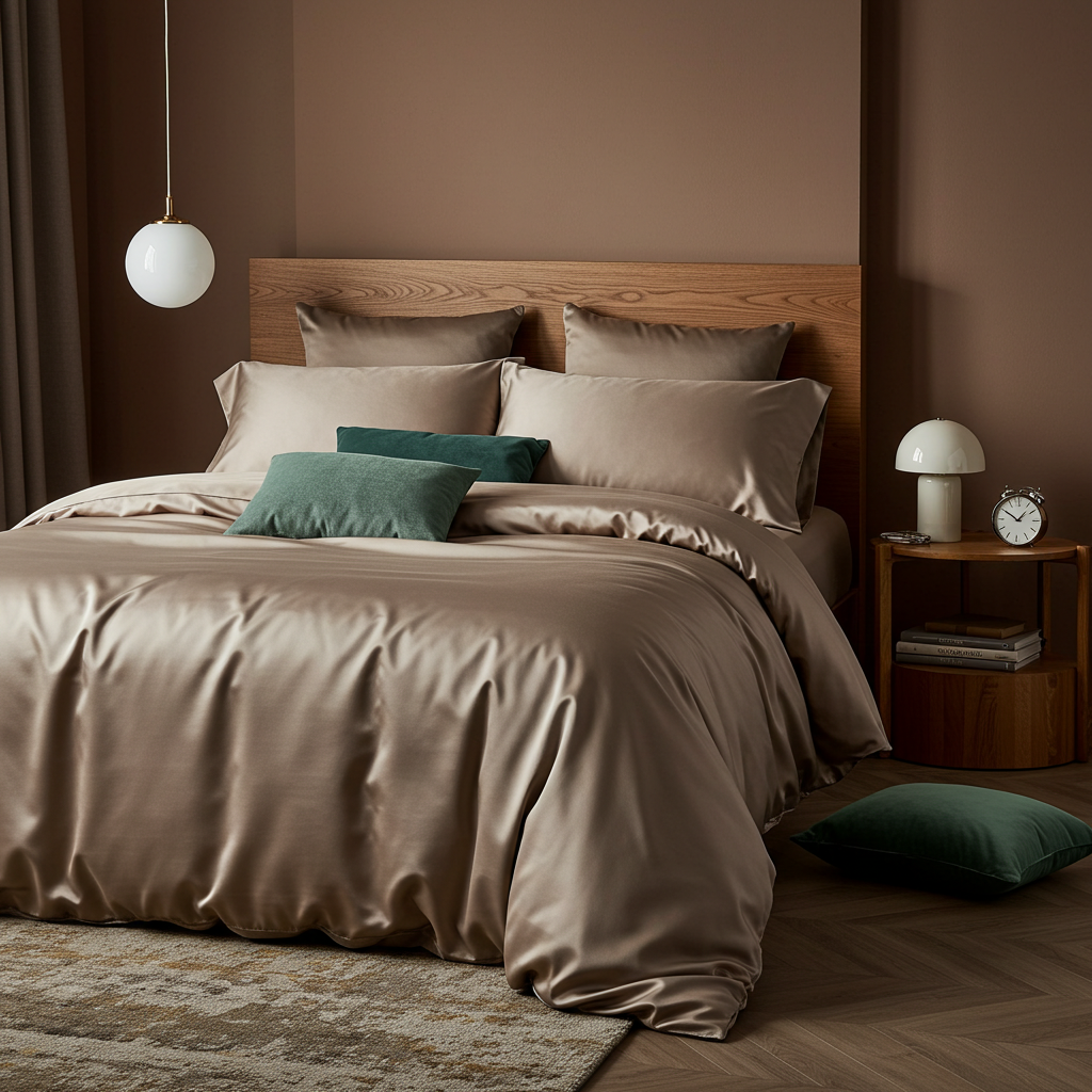 Luxe Baumwolle Satin Bettlaken