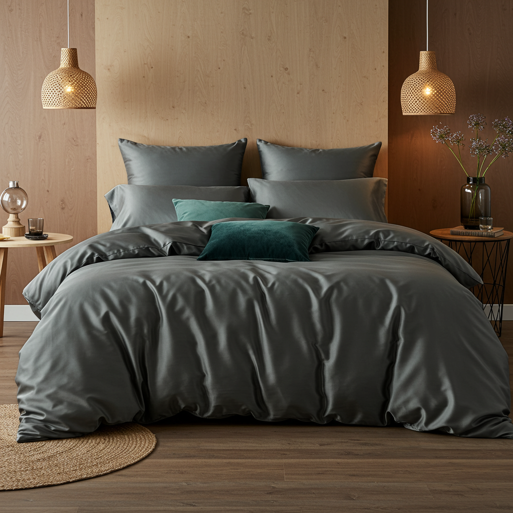 Luxe Baumwolle Satin Bettlaken