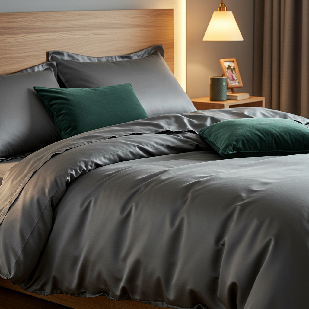 Luxe Baumwolle Satin 2-Kissenbezug Set