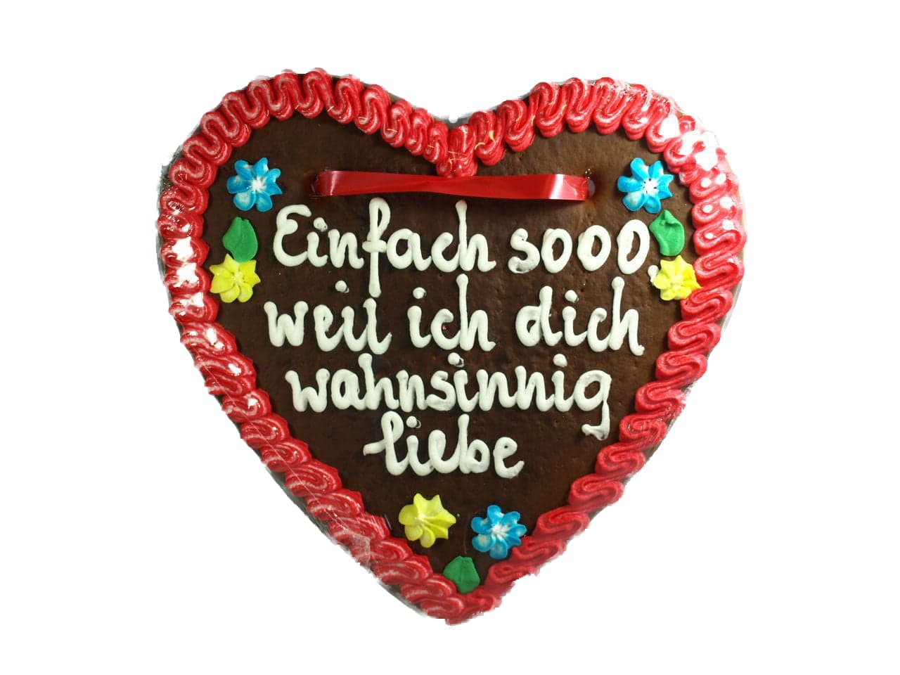 Lebkuchenherz Wunschtext 50 x 48 cm | Lebkuchenherzen-Fabrik