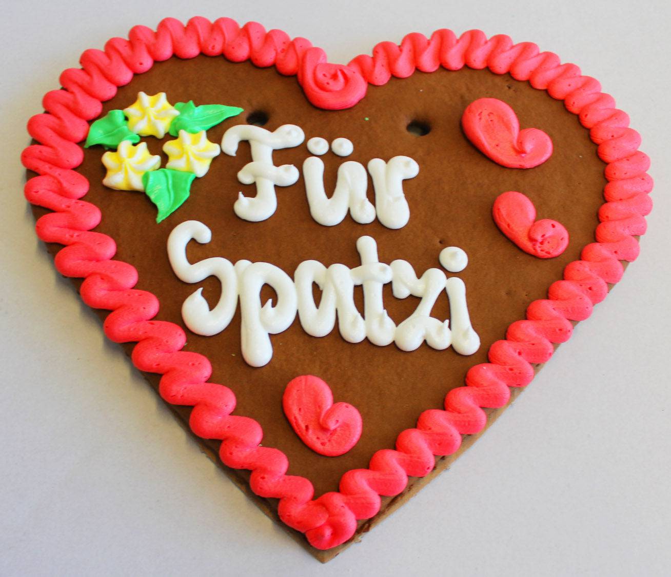 Lebkuchenherz Wunschtext 36 x 34 cm |Lebkuchenherzen-Fabrik