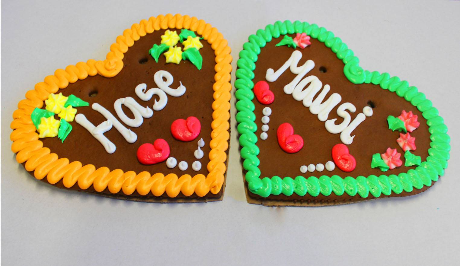 Lebkuchenherz Wunschtext 36 x 34 cm |Lebkuchenherzen-Fabrik