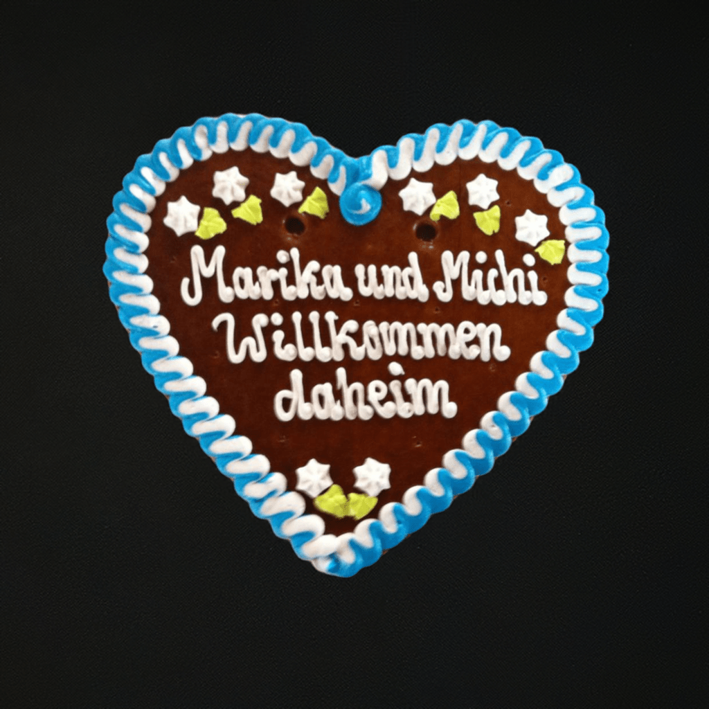 Lebkuchenherz Wunschtext 36 x 34 cm |Lebkuchenherzen-Fabrik