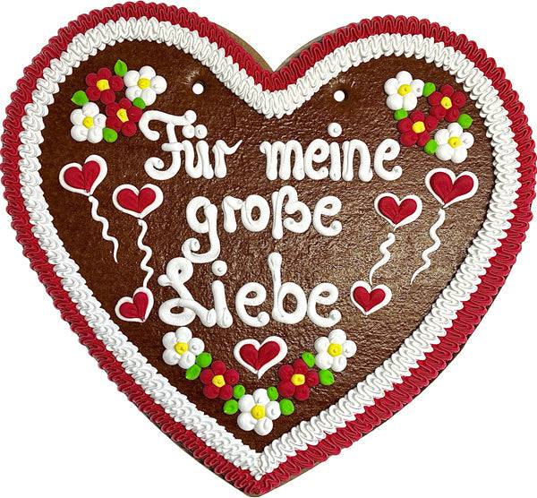 Lebkuchenherz Wunschtext 55 x 63 cm |Lebkuchenherzen-Fabrik