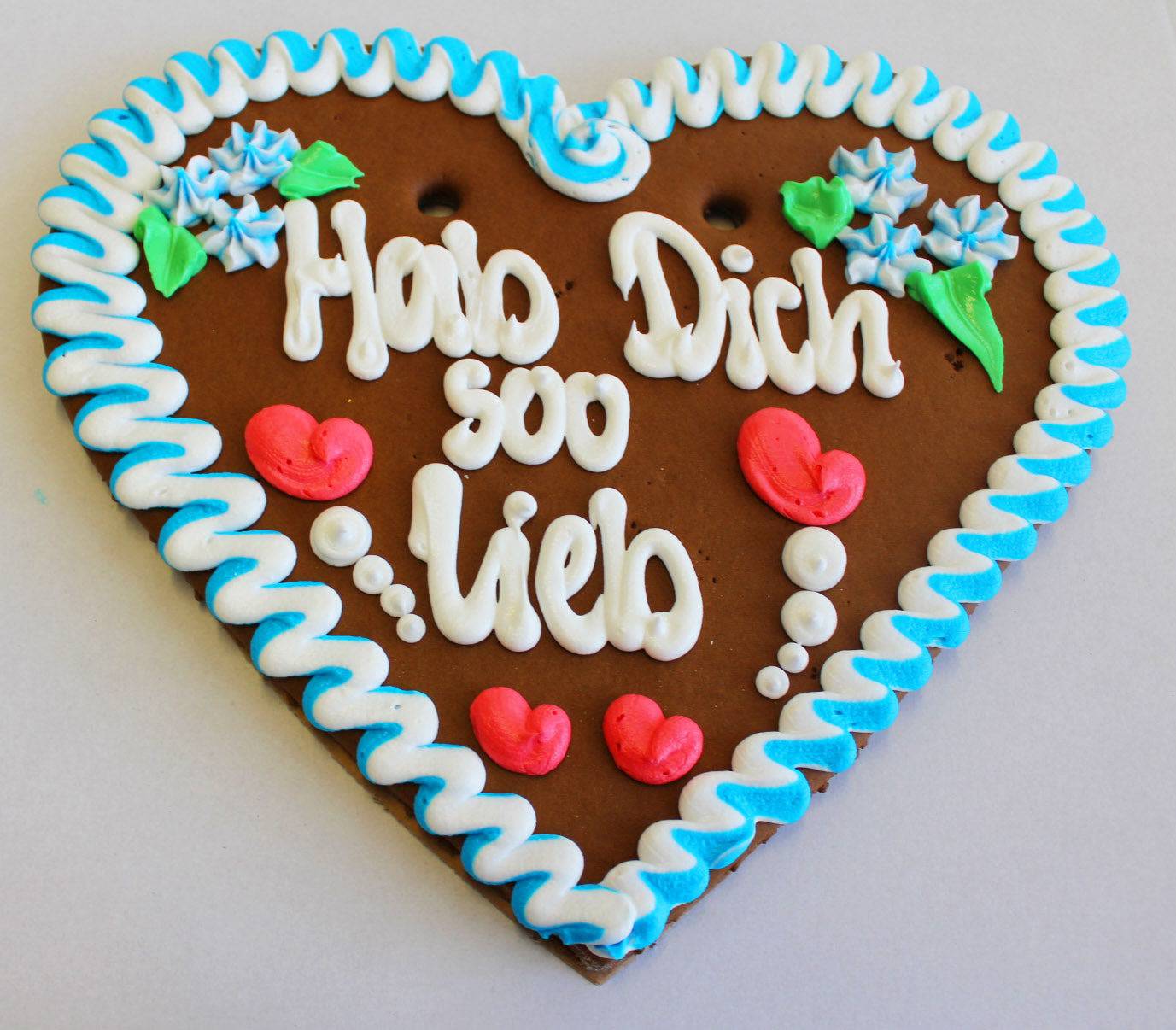 Lebkuchenherz Wunschtext 55 x 63 cm |Lebkuchenherzen-Fabrik