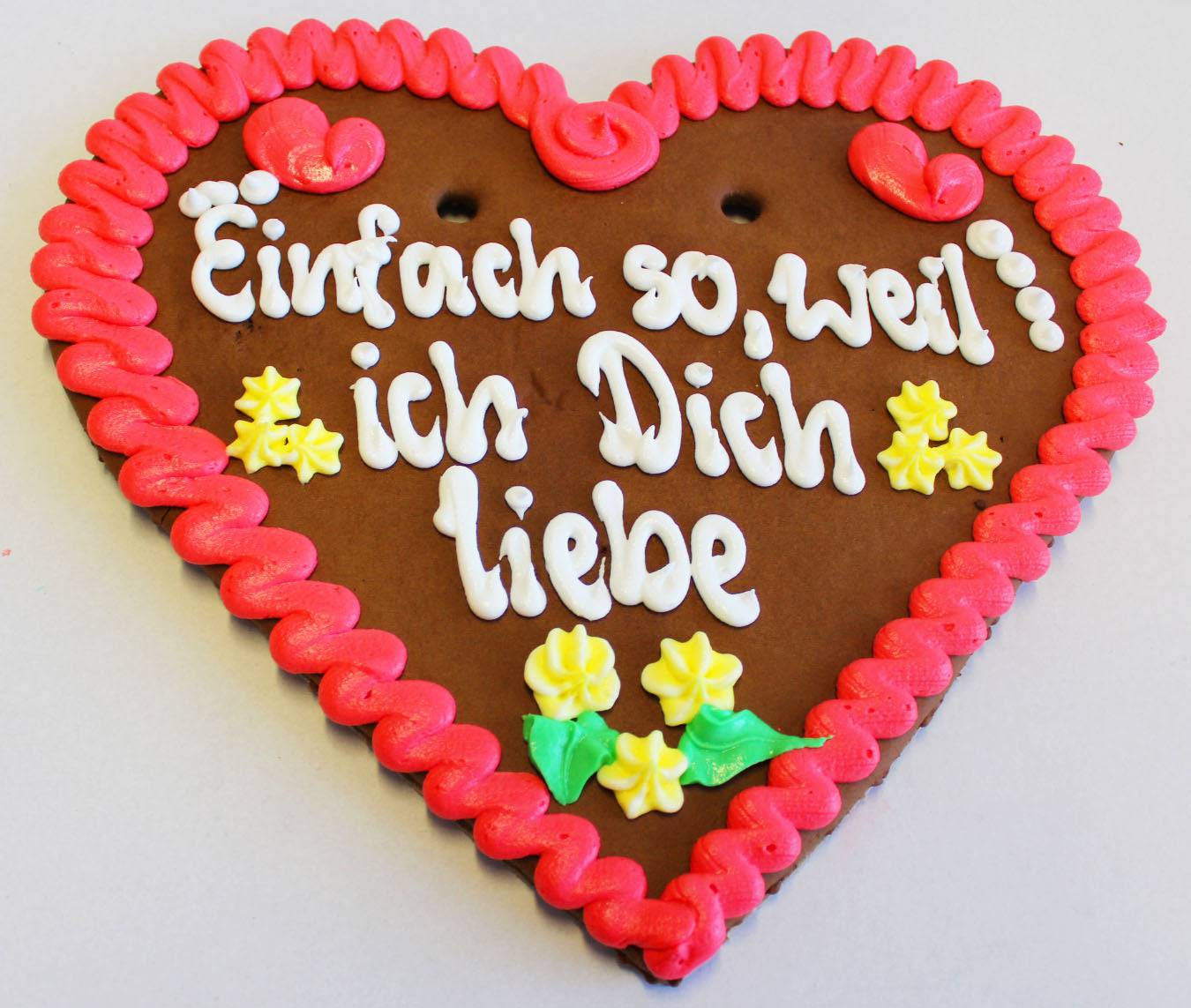 Lebkuchenherz Wunschtext 55 x 63 cm |Lebkuchenherzen-Fabrik