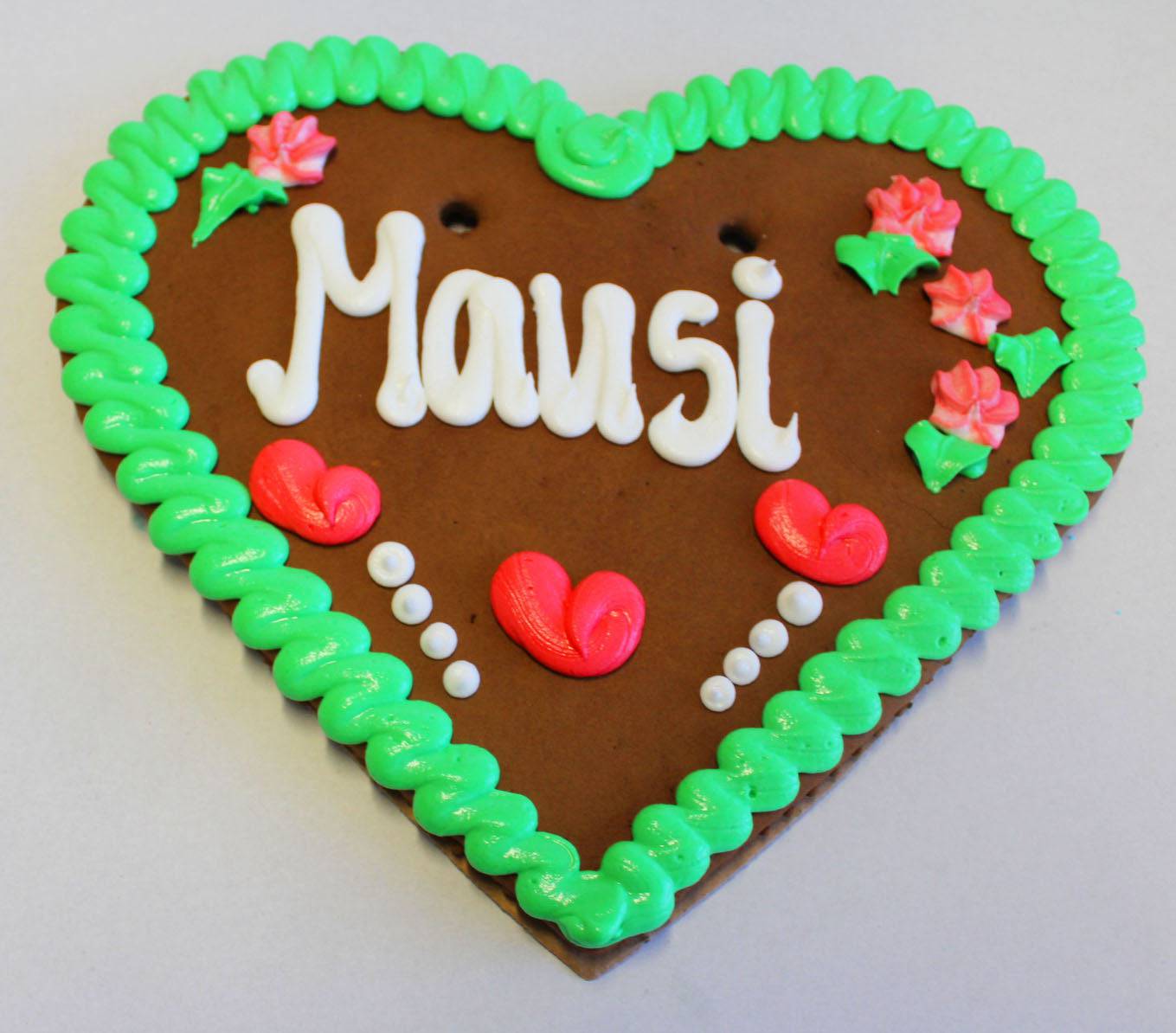 Lebkuchenherz Wunschtext 55 x 63 cm |Lebkuchenherzen-Fabrik