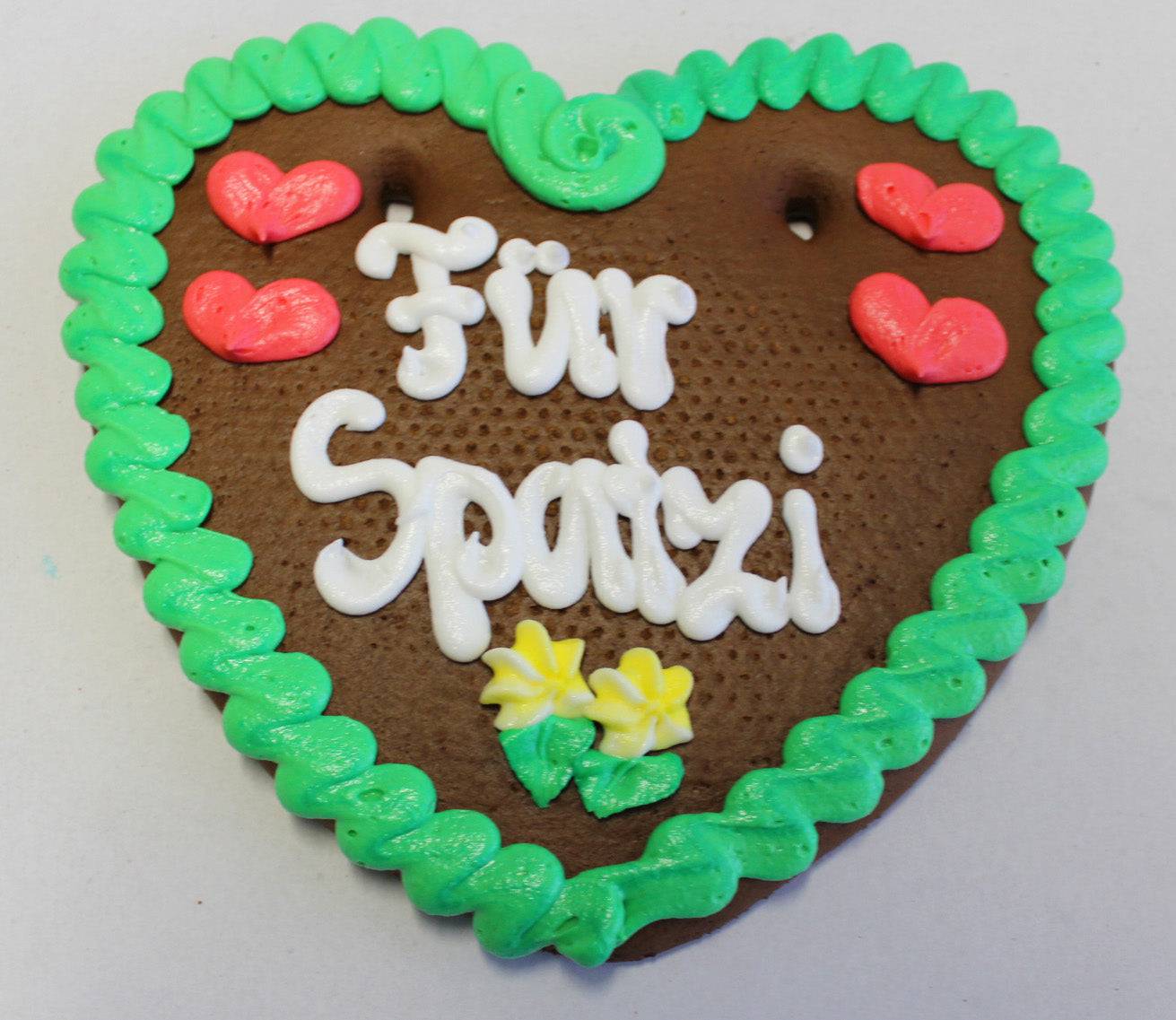 Lebkuchenherz Wunschtext 22 x 23 cm |Lebkuchenherzen-Fabrik