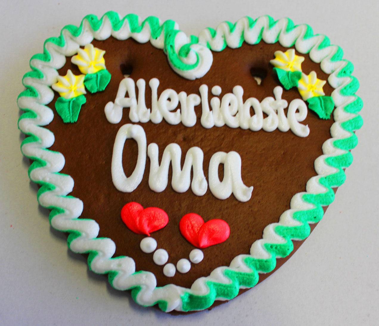 Lebkuchenherz Wunschtext 22 x 23 cm |Lebkuchenherzen-Fabrik