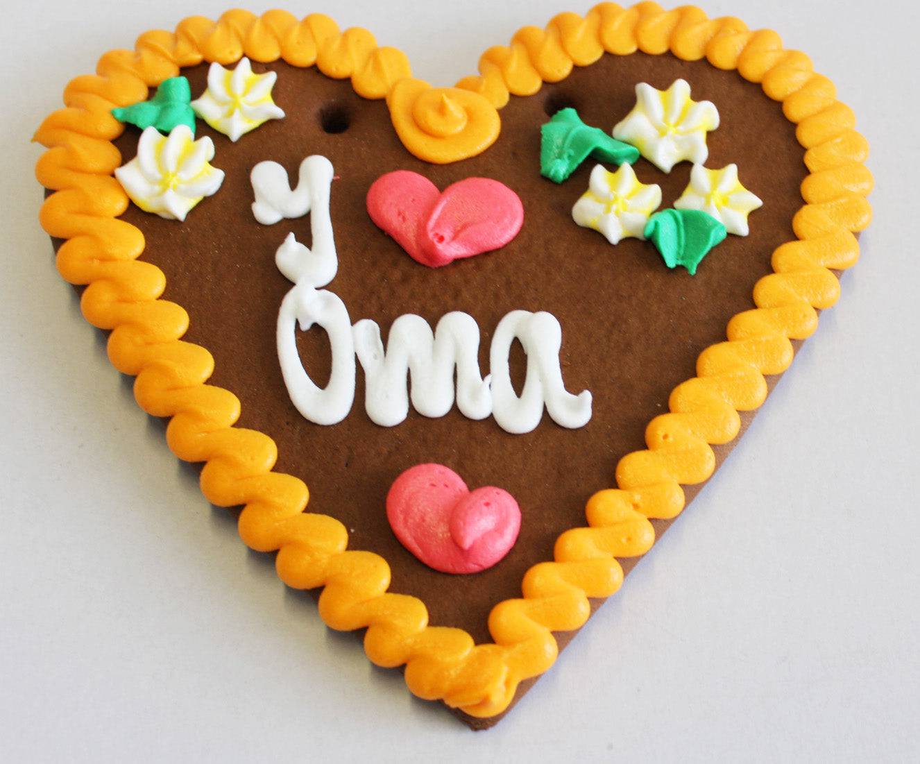 Lebkuchenherz Wunschtext 22 x 23 cm |Lebkuchenherzen-Fabrik