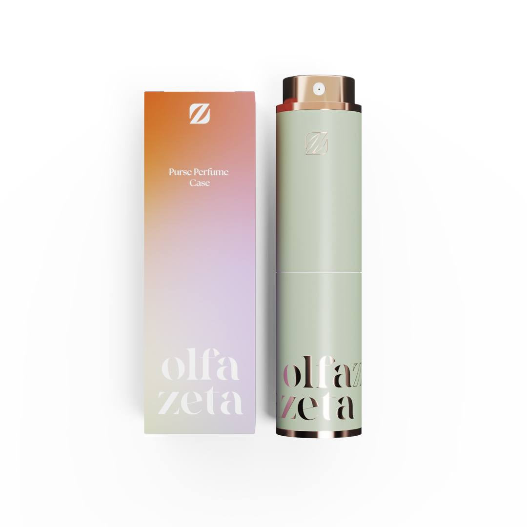 Olfazeta Parfüm-Taschenetui Modern in Grün für 15 ml Nachfüllflakon Modell TCOV012