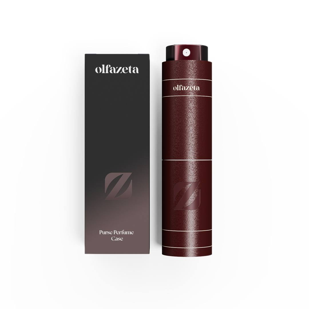 Olfazeta Parfüm-Taschenetui Timeless in Bordeaux Lederoptik für 15 ml Nachfüllflakon Modell TCOV008