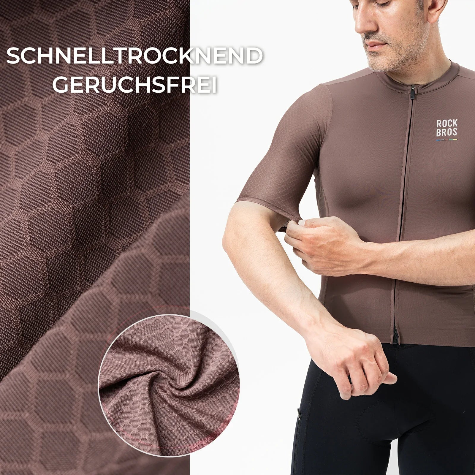 ROAD TO SKY Herren Radtrikot Kurzarm mit Taschen