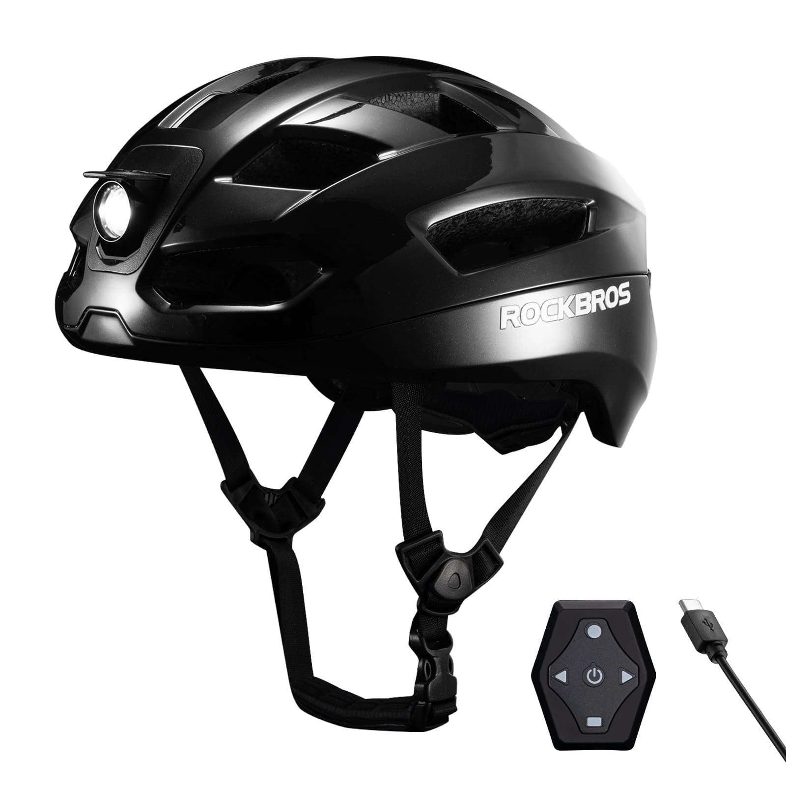 Fernsteuerbarer Smart Fahrradhelm mit Licht